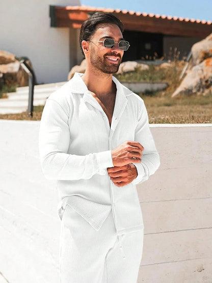 Men's Fall Texture Corduroy Solid Color