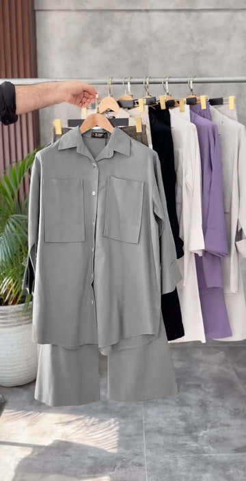 Women British Long Coat Set